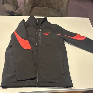 Puma Black Jacket with Red Highlights